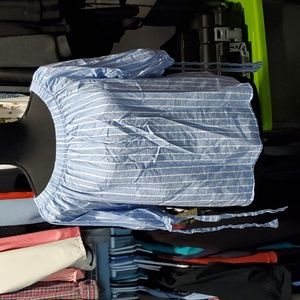 Small blue striper ladies shirt